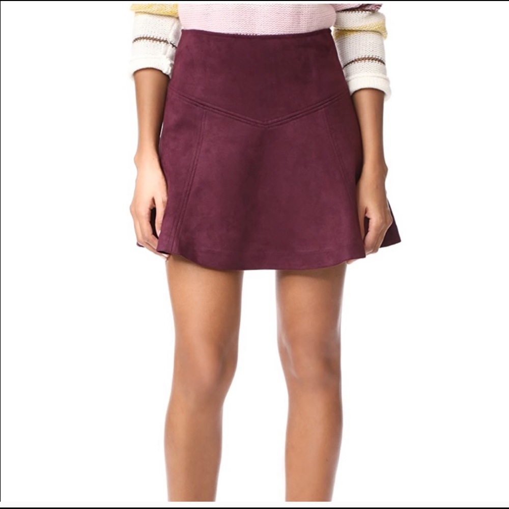 Jack by BBDakota Dark Fig Hal Scuba Skirt